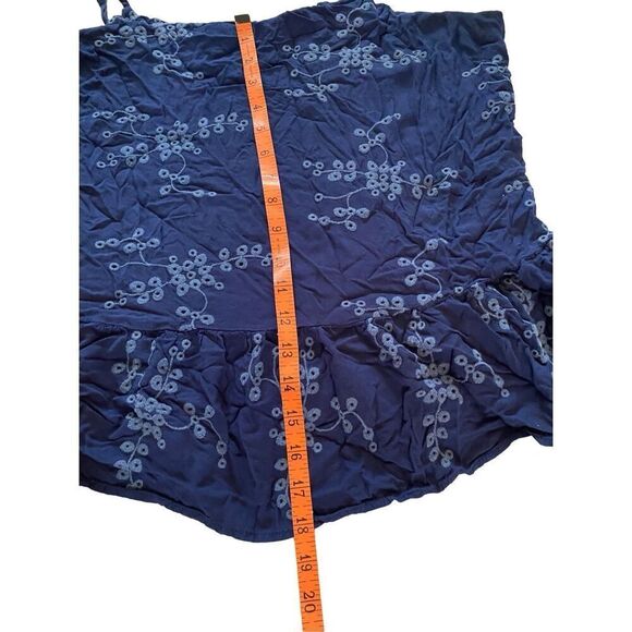 Maurices Embroidered Cami Tank Top Ruffle Trim Casual - Picture 11 of 12